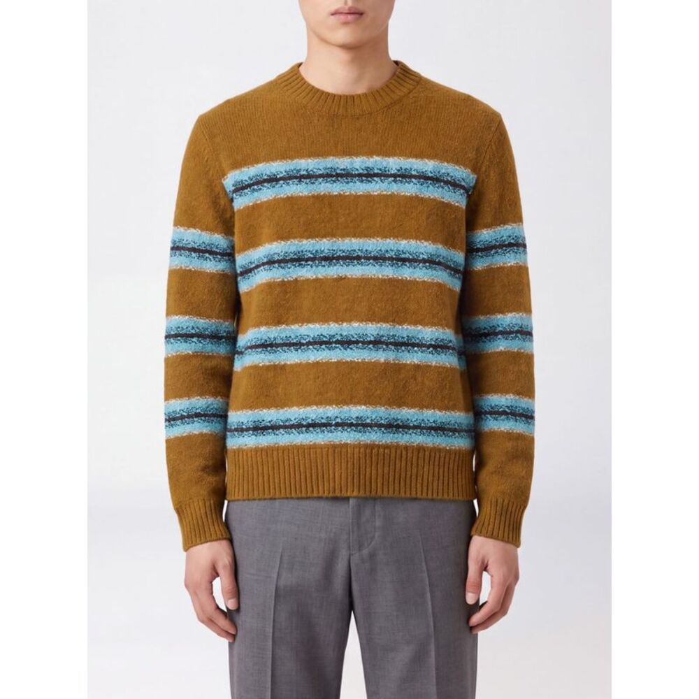 Dries Van Noten Men Dries Van Noten Multicolour Striped Wool Crewneck Jumper